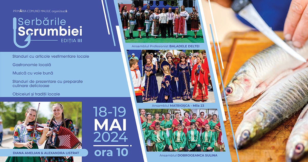 Festivalul Serbările Scrumbiei Revine în Delta Dunării: Ediția a III-a in Comuna Maliuc